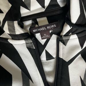 Michael Kors Black and White Geometric Jacket